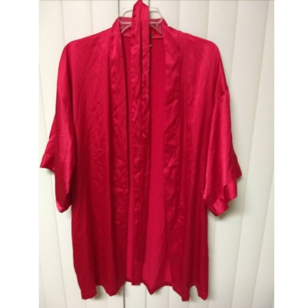 Victoria's Secret Red Satin Robe Womens XS/S